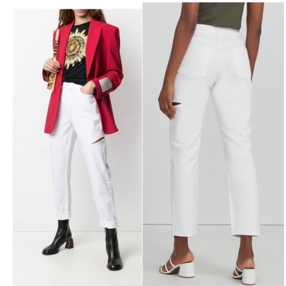 J Brand Cut-Out Boy Fit Jeans White Size 26 (see measurements)